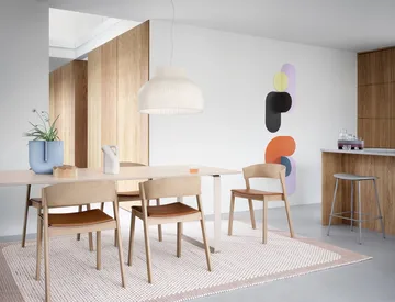 Cover Side Chair leather - Koniak-dąb - Muuto