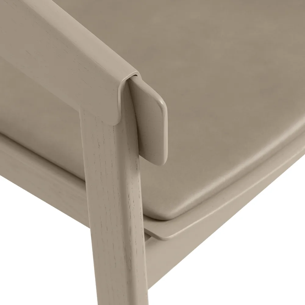 Cover tapicerowane siedzisko fotela, Refine leather cognac-Oak Muuto