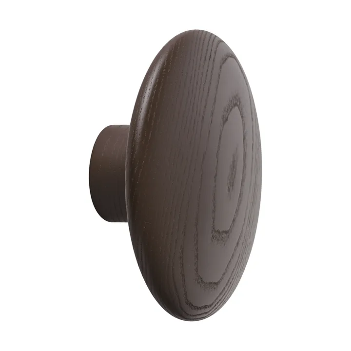 Dots Wood wieszak - Ciemnoczerwony, Ø9 cm - Muuto