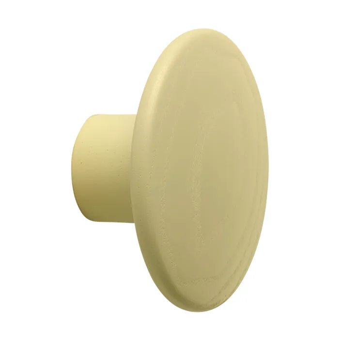 Dots Wood wieszak - Żółto-beżowy, Ø6,5 cm - Muuto