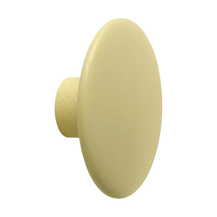 Dots Wood wieszak - Żółto-beżowy, Ø9 cm - Muuto