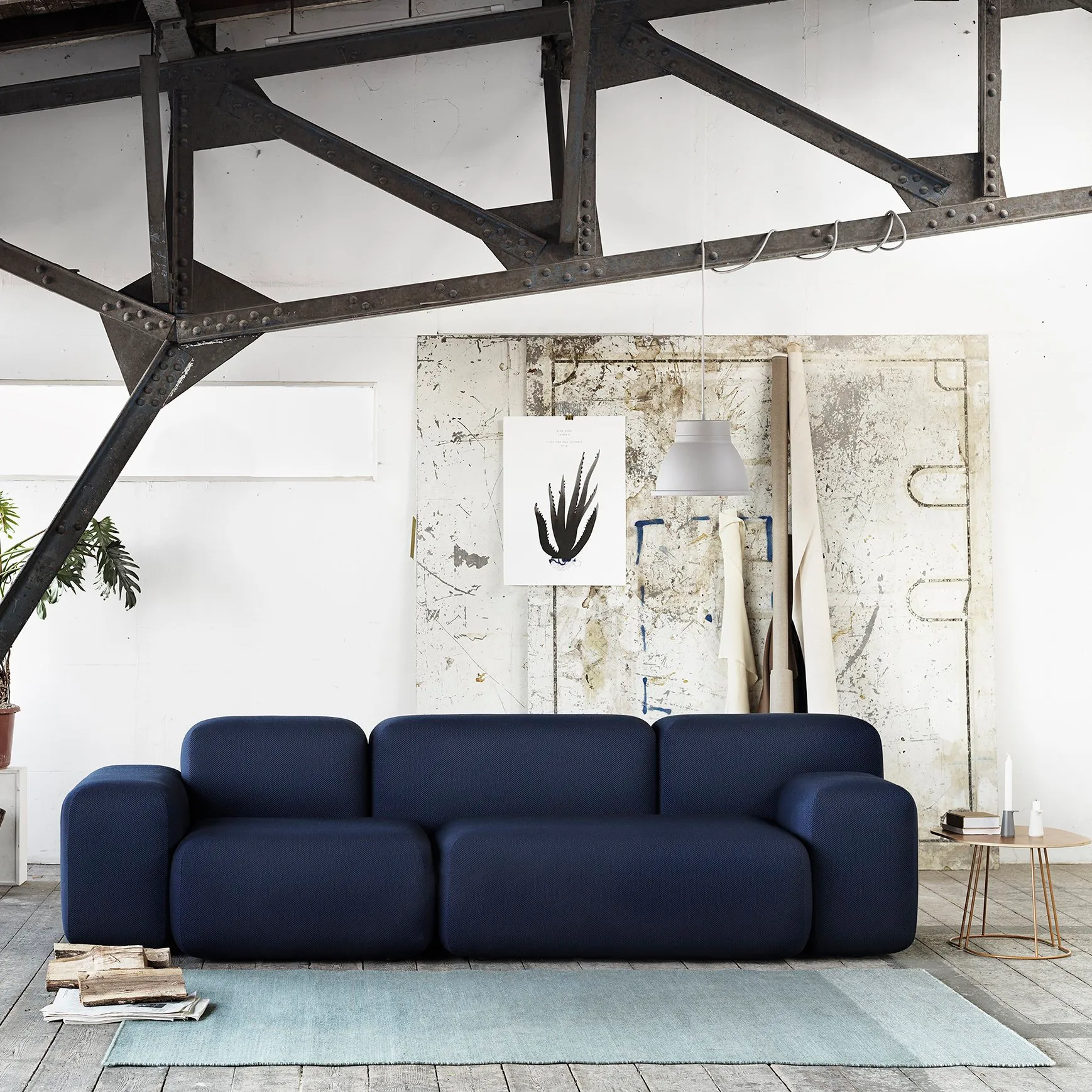 Dywan Varjo 170x240 cm, niebieski Muuto