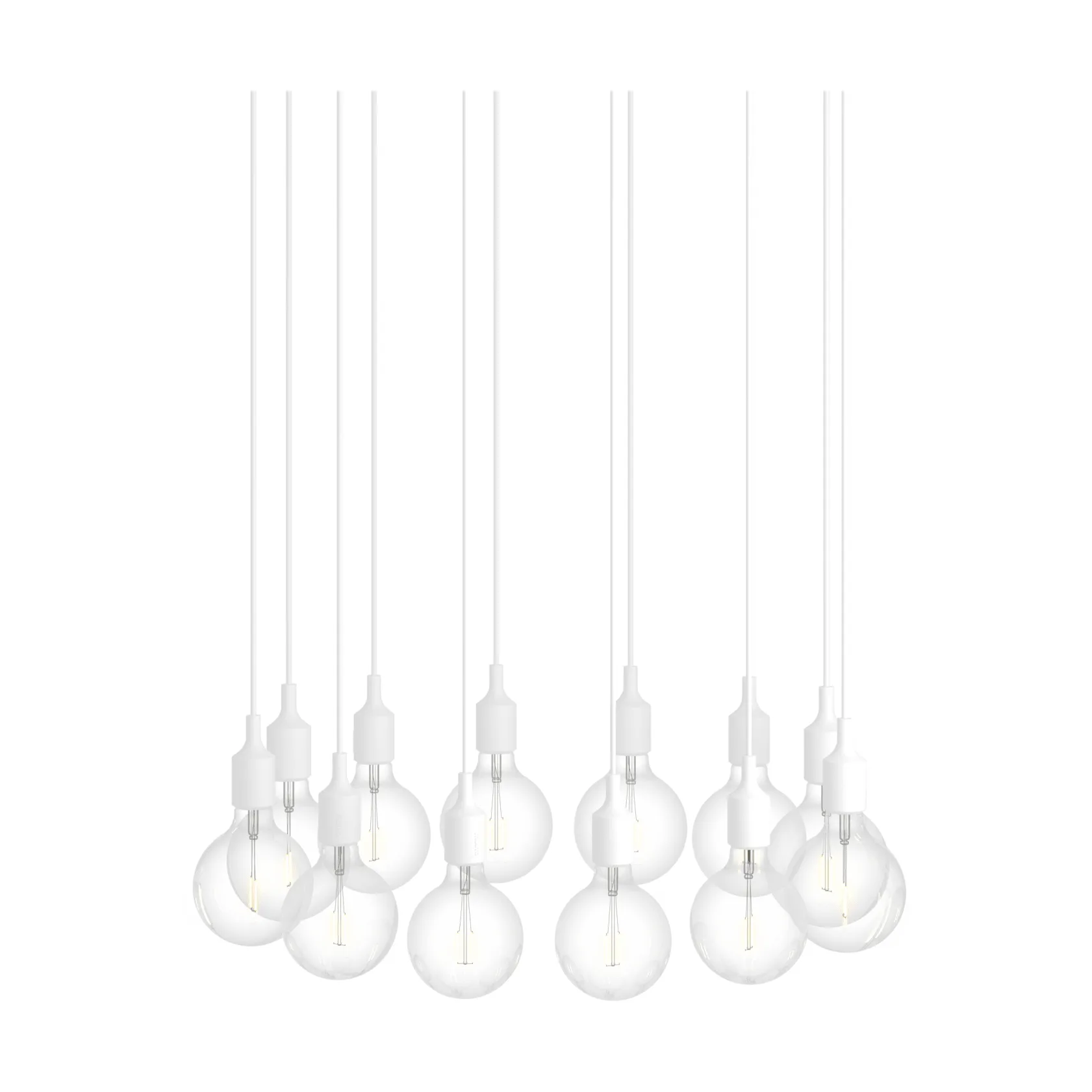 E27 Pendant Cluster 12 lampa wisząca, Biały Muuto