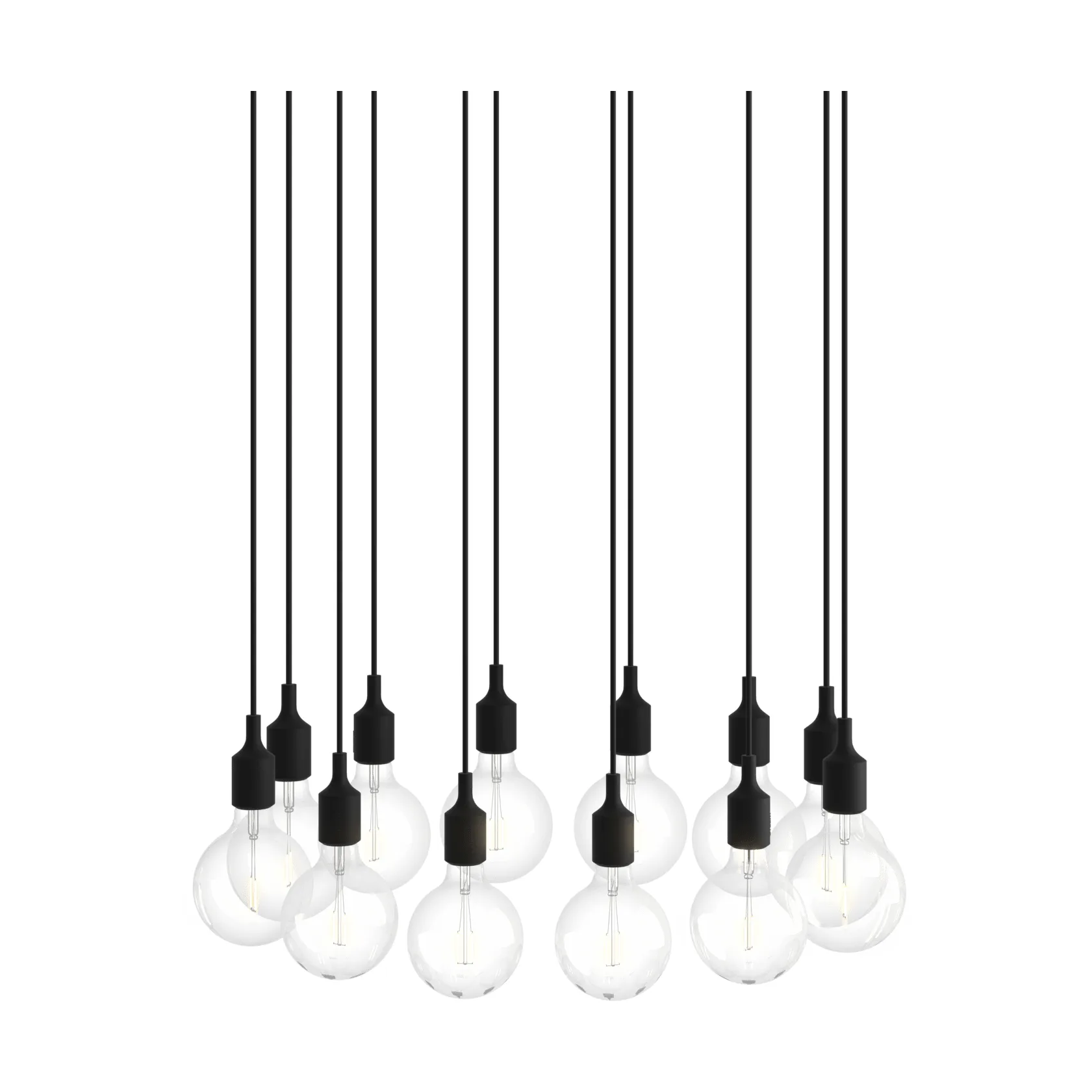 E27 Pendant Cluster 12 lampa wisząca, Black Muuto