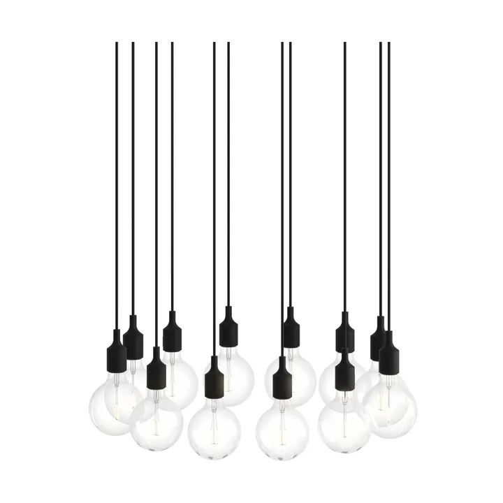 E27 Pendant Cluster 12 lampa wisząca - Black - Muuto