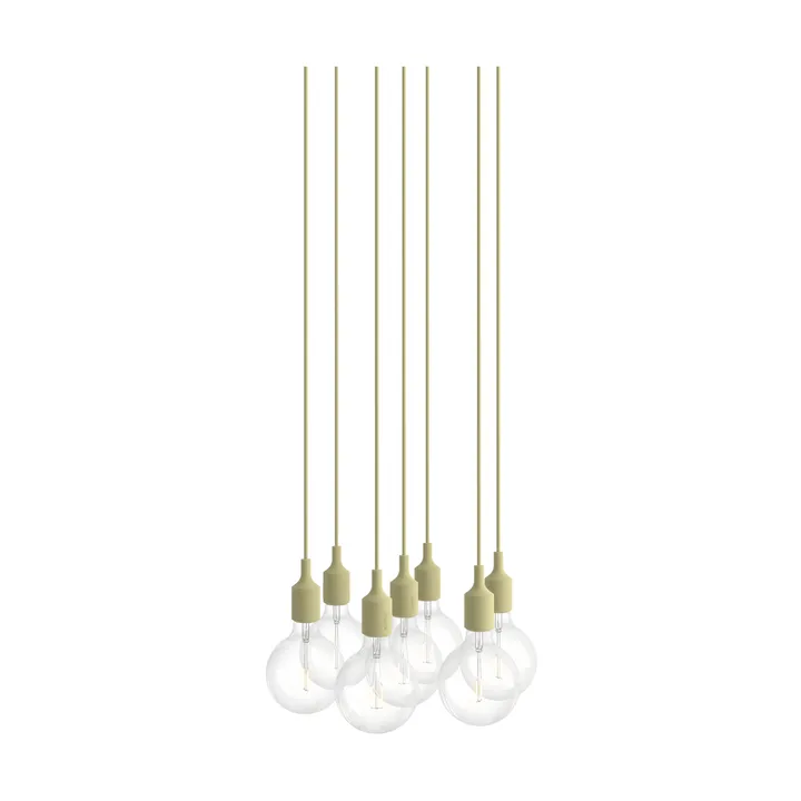E27 Pendant Cluster 7 lampa wisząca - Beżowo-zielony - Muuto