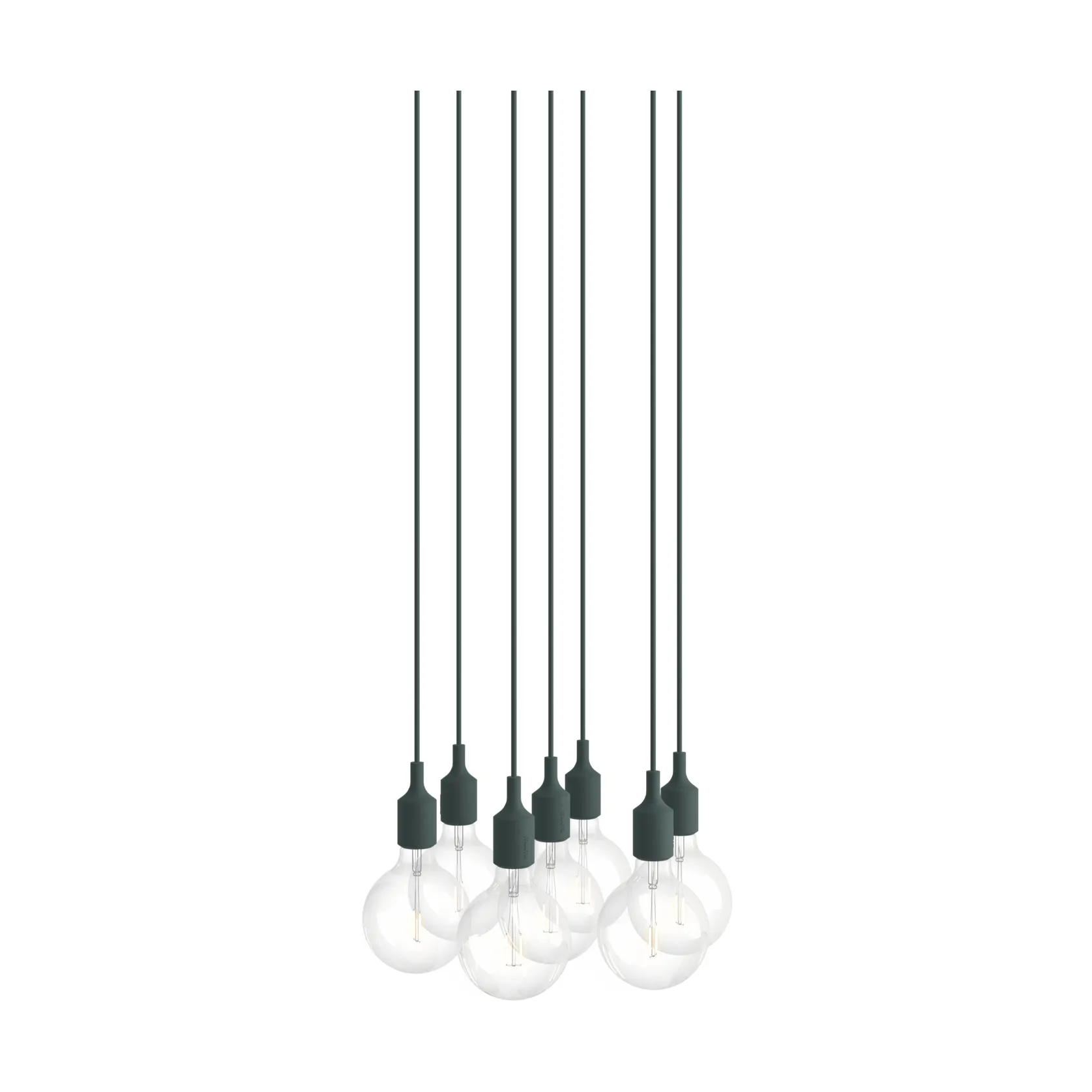 E27 Pendant Cluster 7 lampa wisząca, Ciemnozielony Muuto
