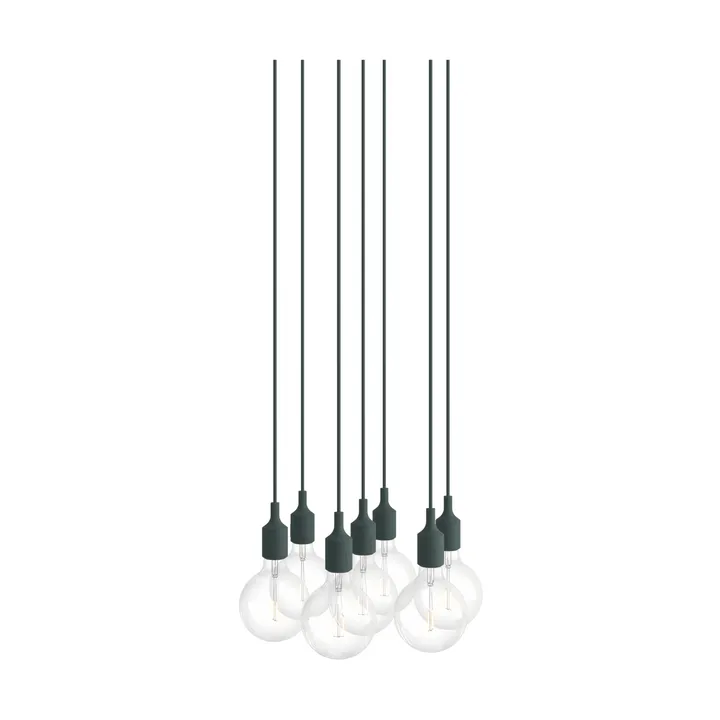 E27 Pendant Cluster 7 lampa wisząca - Ciemnozielony - Muuto