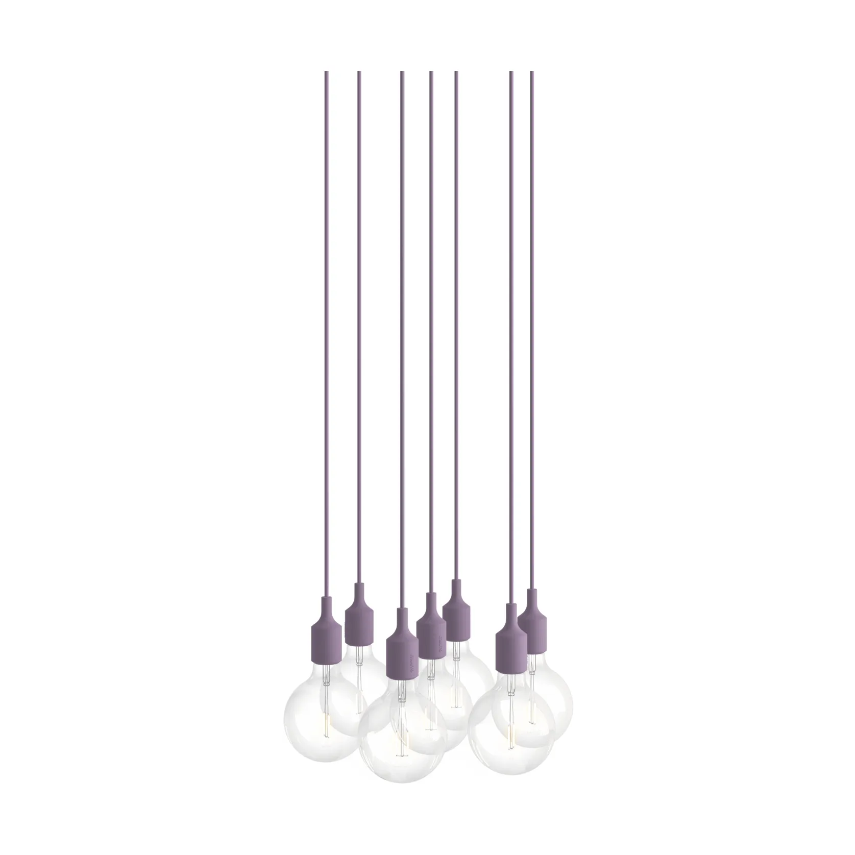 E27 Pendant Cluster 7 lampa wisząca, Dusty lilac Muuto