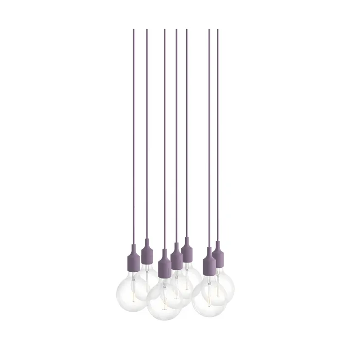 E27 Pendant Cluster 7 lampa wisząca - Dusty lilac - Muuto