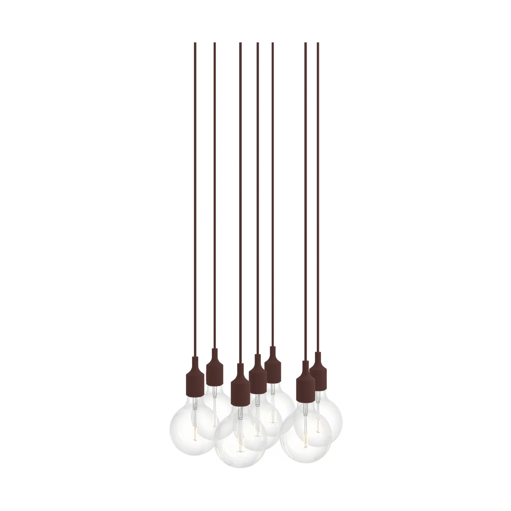 E27 Pendant Cluster 7 lampa wisząca, Głęboka czerwień Muuto