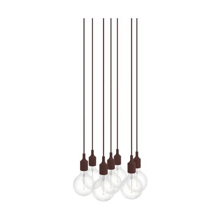 E27 Pendant Cluster 7 lampa wisząca - Głęboka czerwień - Muuto