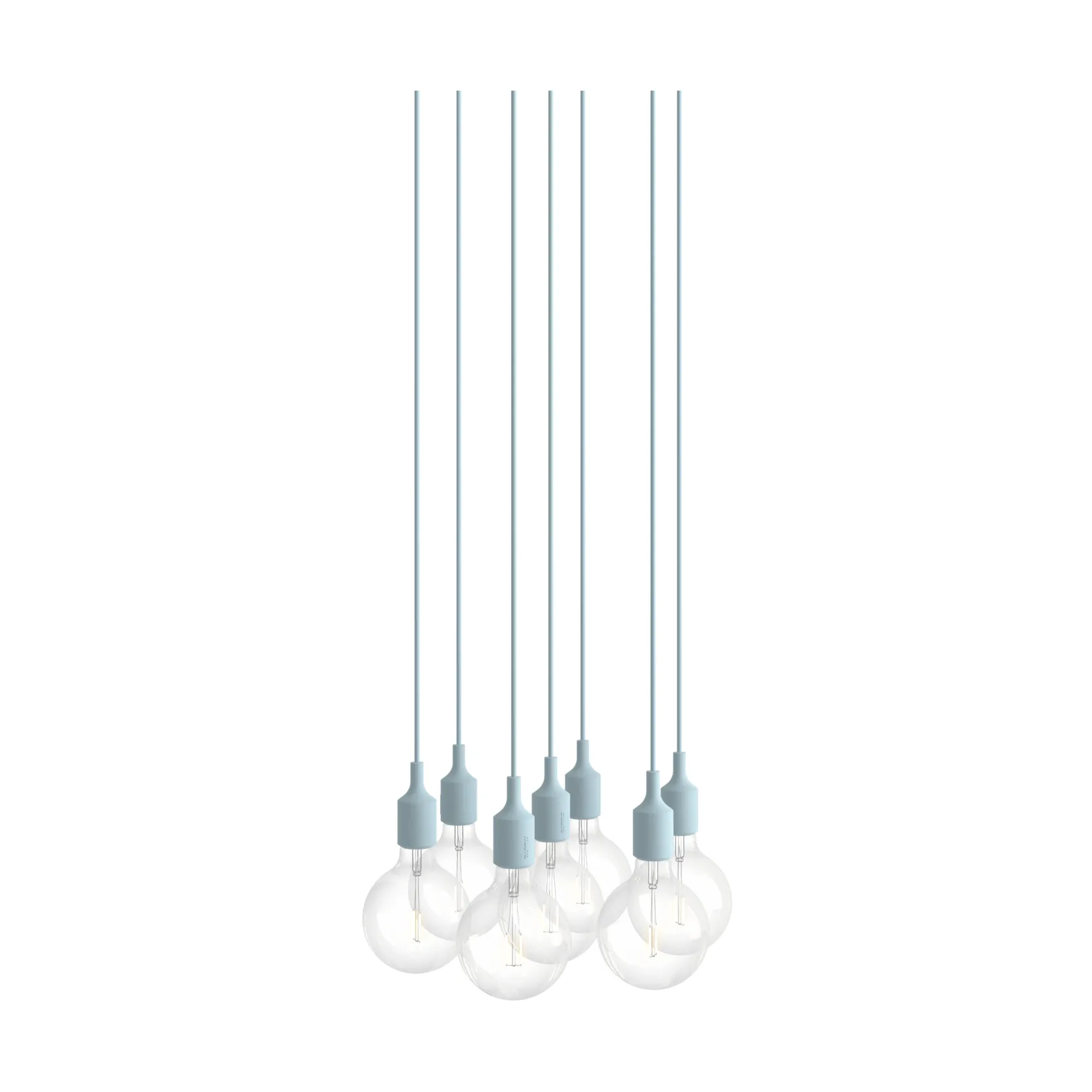 E27 Pendant Cluster 7 lampa wisząca, Jasnoniebieski Muuto