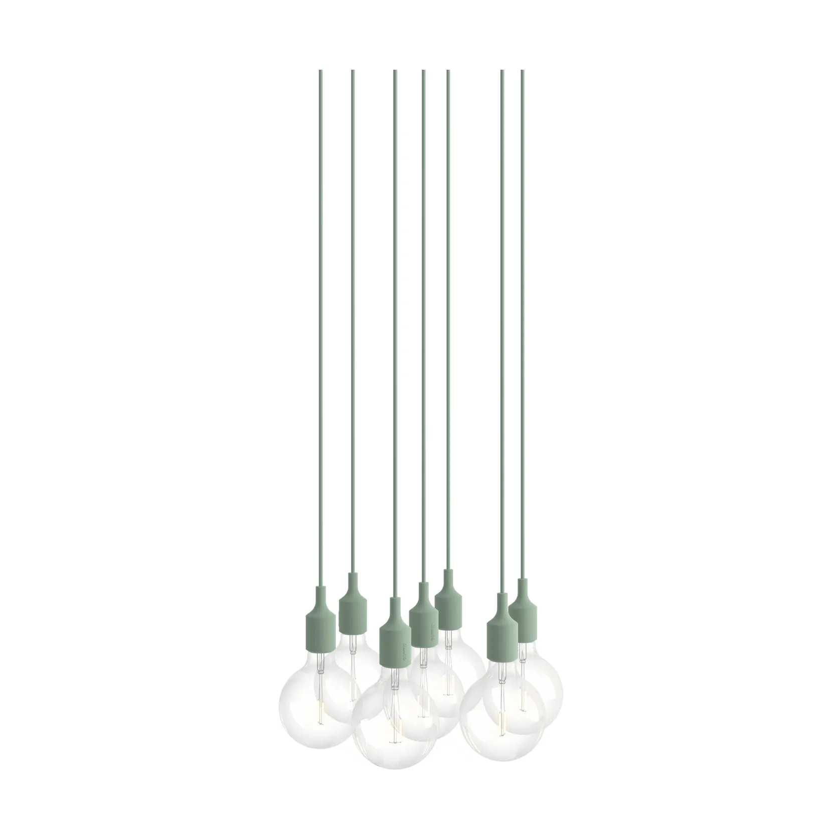 E27 Pendant Cluster 7 lampa wisząca, Jasnozielony Muuto