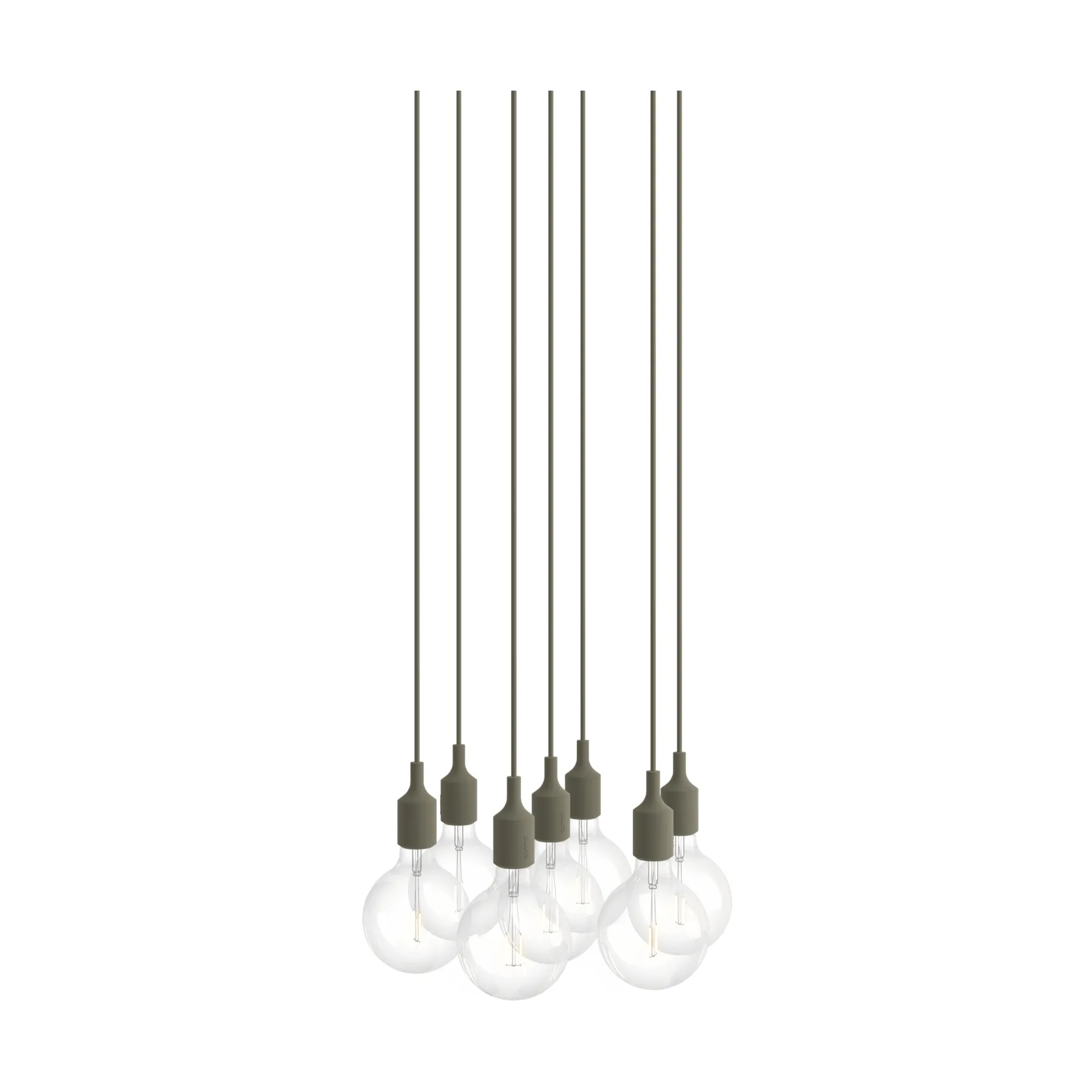 E27 Pendant Cluster 7 lampa wisząca, Olive Muuto
