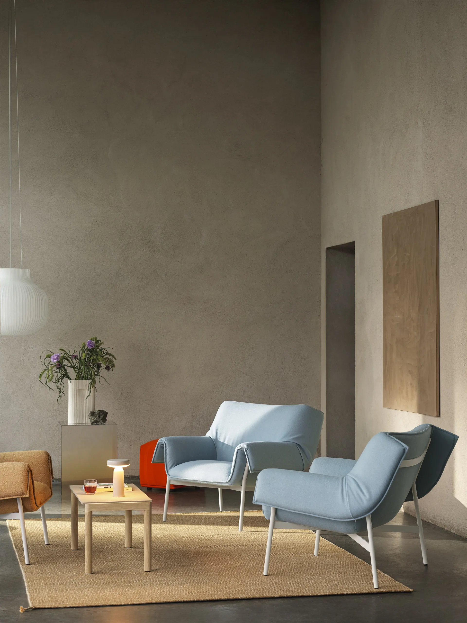 Ease portabel lampa stołowa 21,5 cm, Grey Muuto