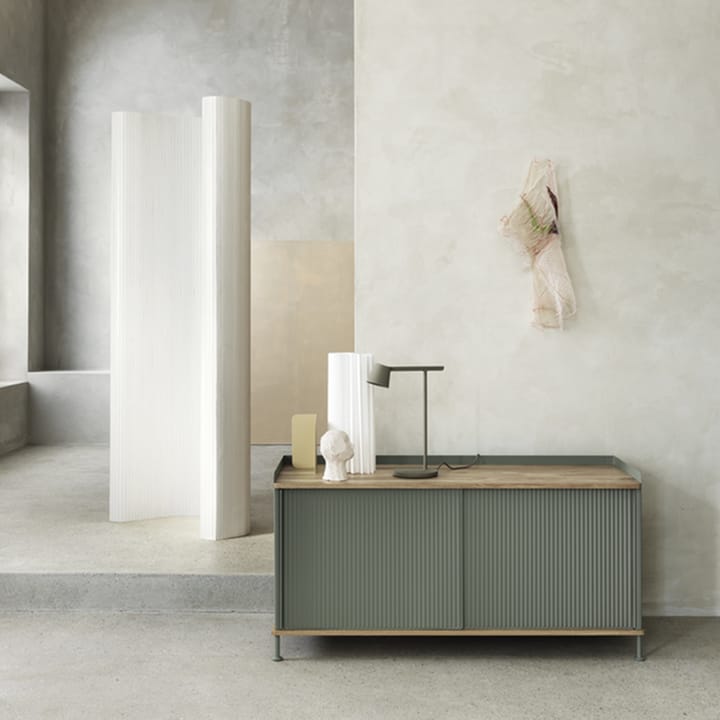 Enfold Low stolik boczny, Black-Oak-Metal Muuto