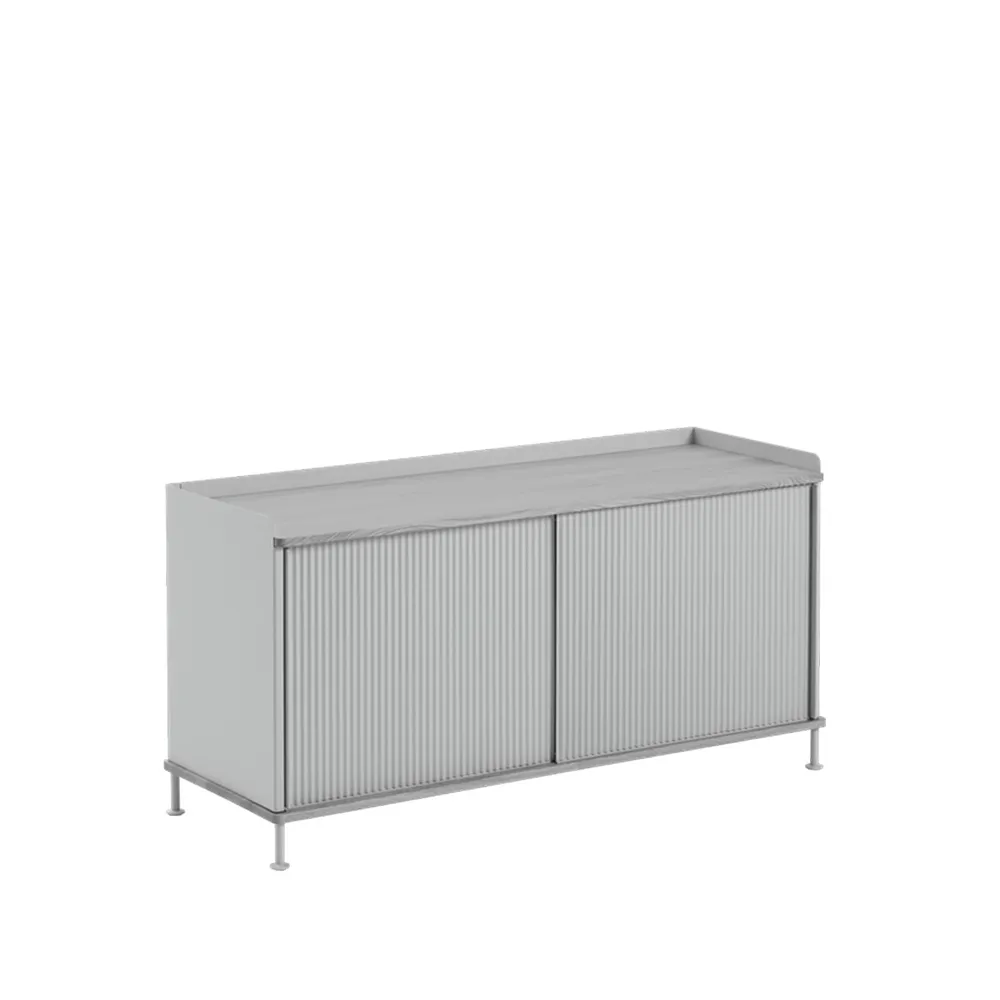 Enfold Low stolik boczny, Grey-Metal Muuto