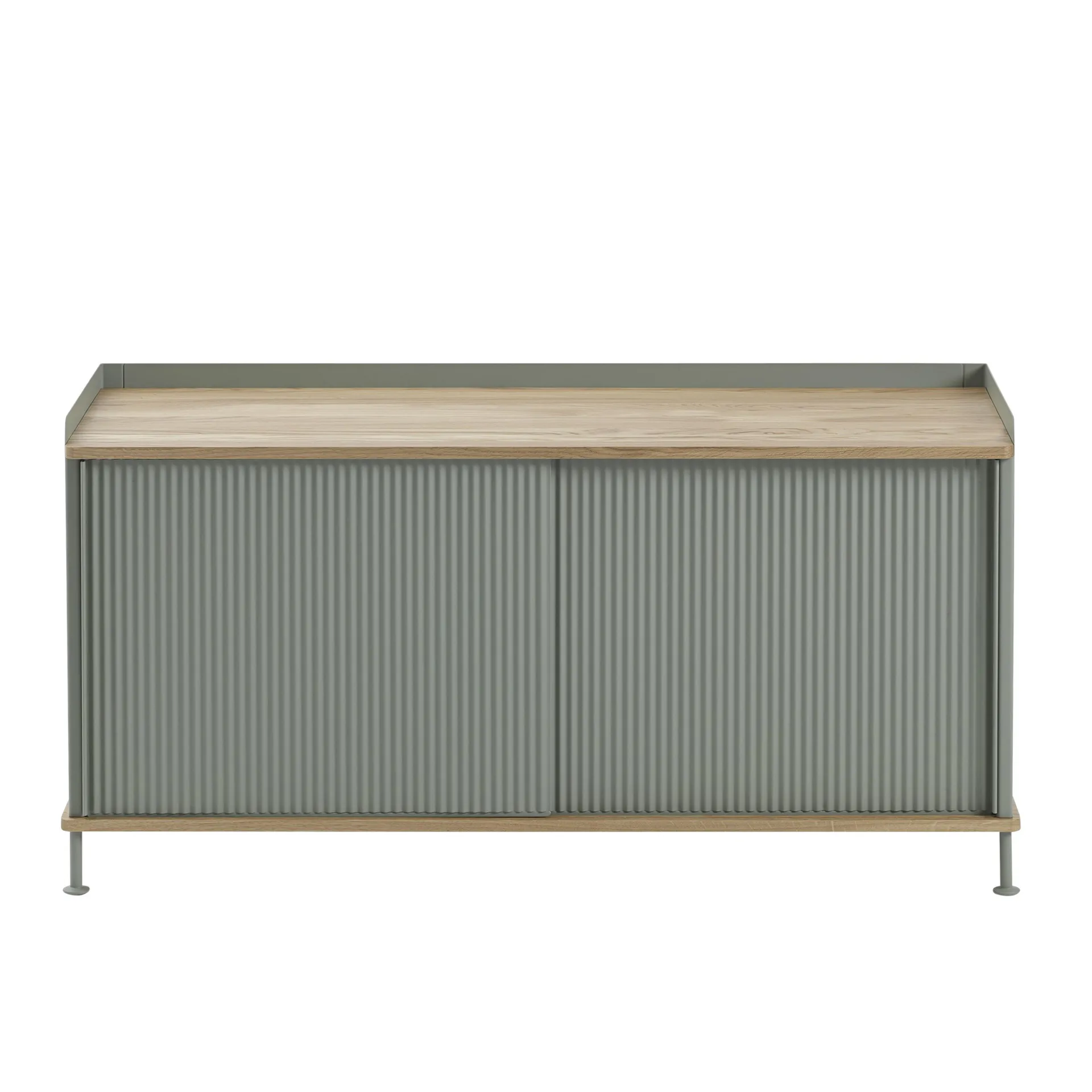 Enfold stolik boczny niski 125x45x63 cm, Oak-Dusty green Muuto