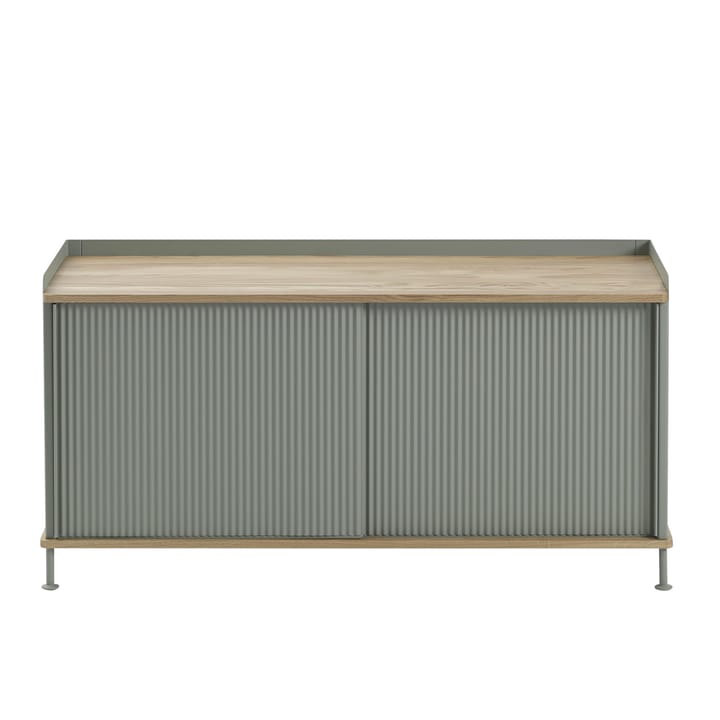 Enfold stolik boczny niski 125x45x63 cm - Oak-Dusty green - Muuto