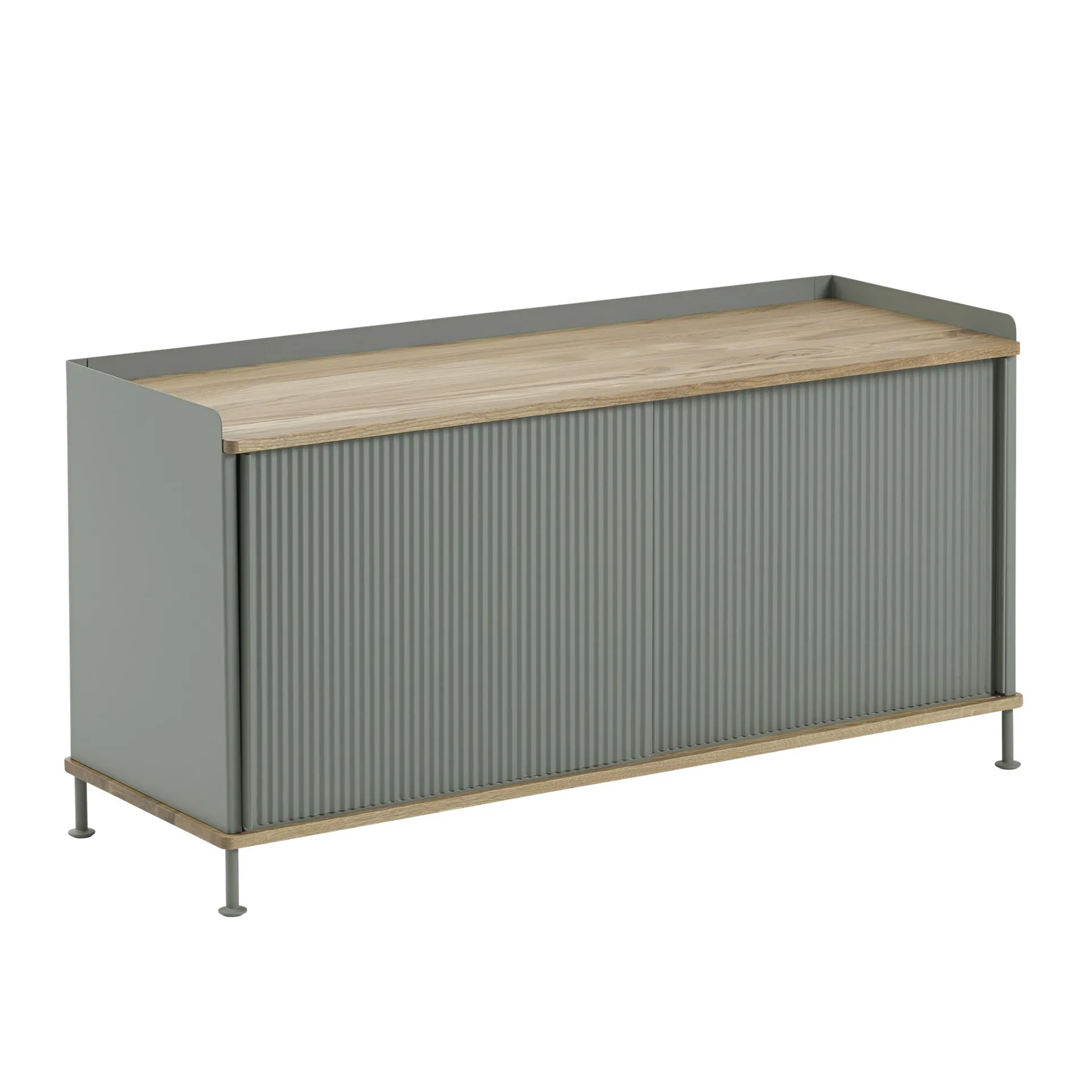 Enfold stolik boczny niski 125x45x63 cm, Oak-Dusty green Muuto