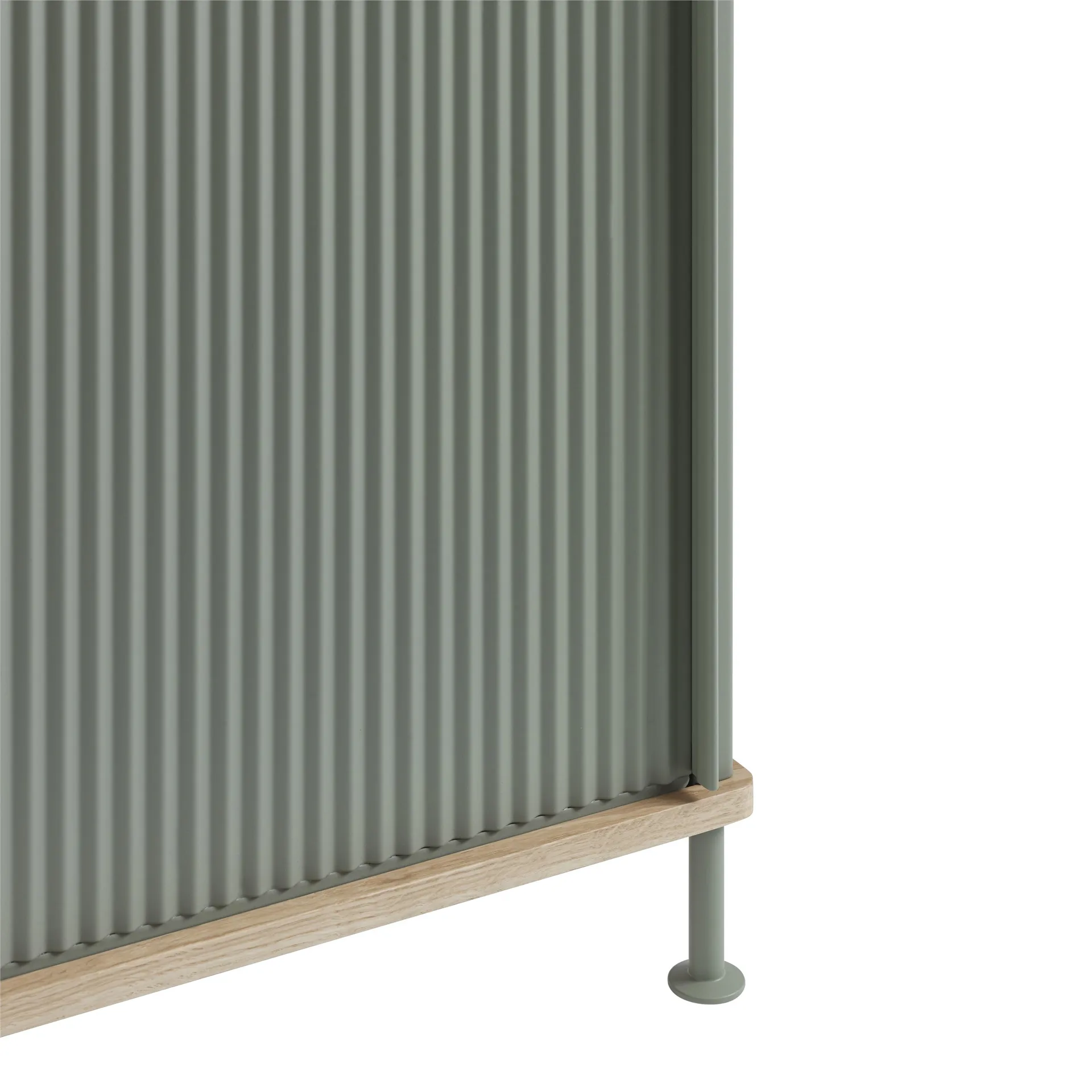 Enfold stolik boczny niski 125x45x63 cm, Oak-Dusty green Muuto