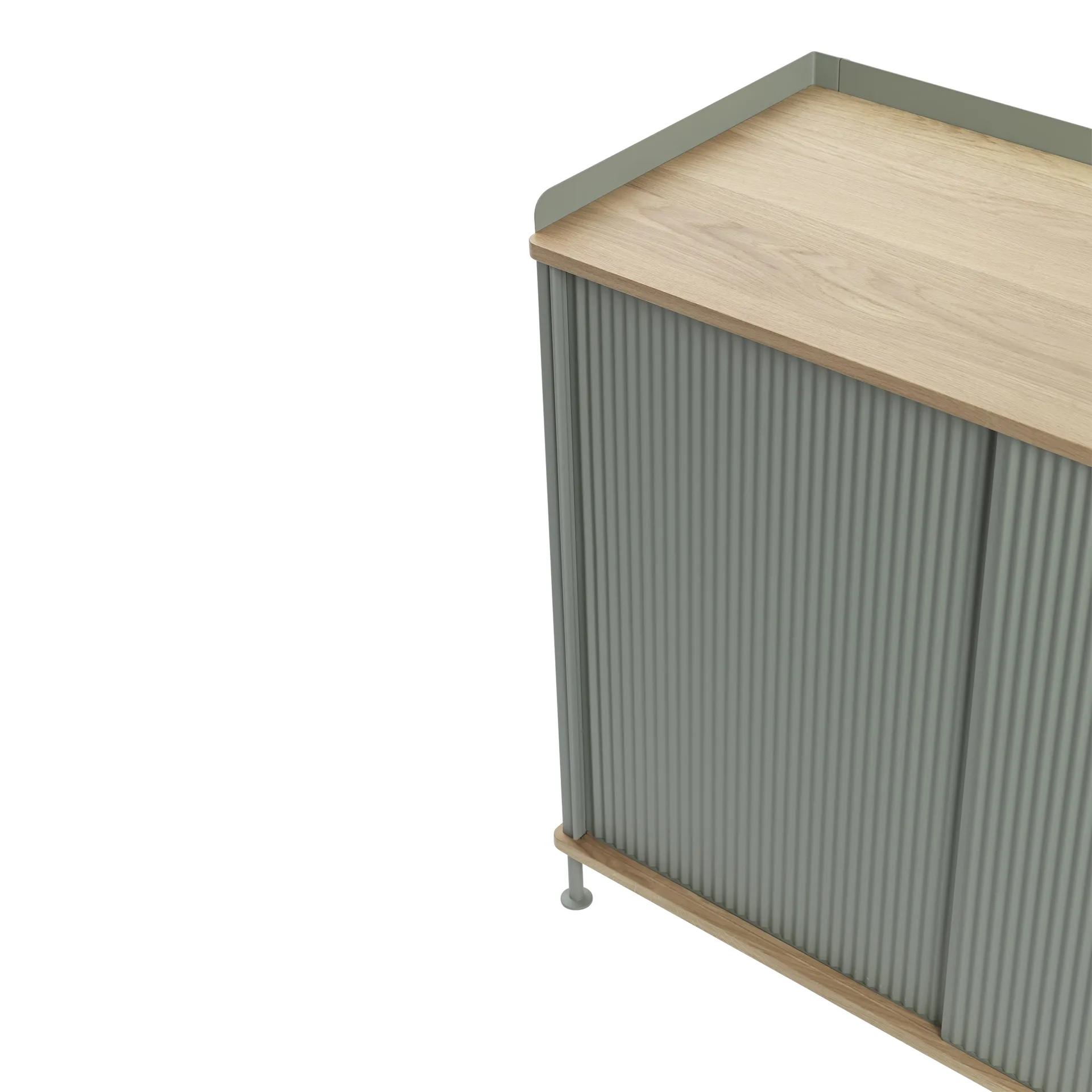 Enfold stolik boczny niski 125x45x63 cm, Oak-Dusty green Muuto