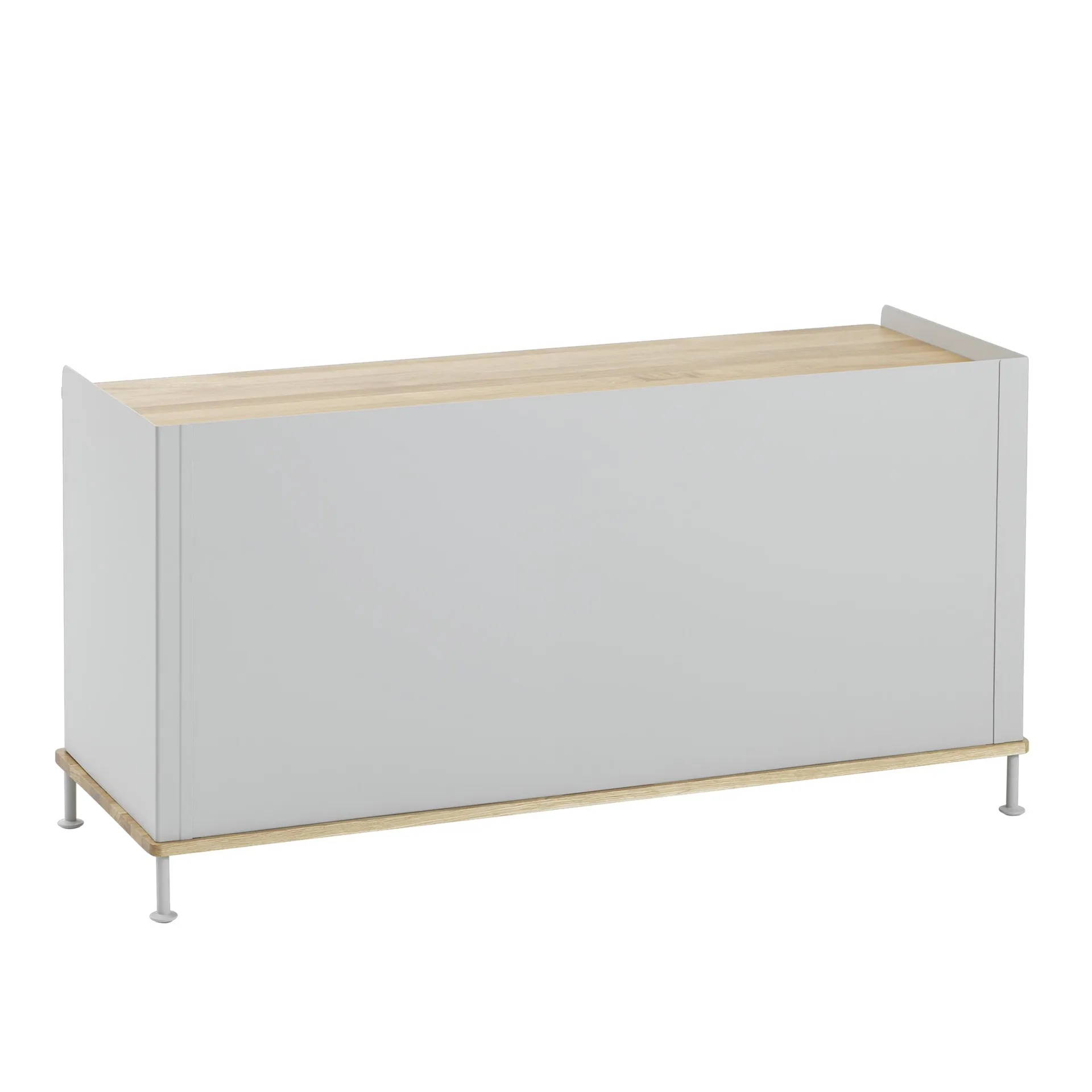 Enfold stolik boczny niski 125x45x63 cm, Oak-Grey Muuto