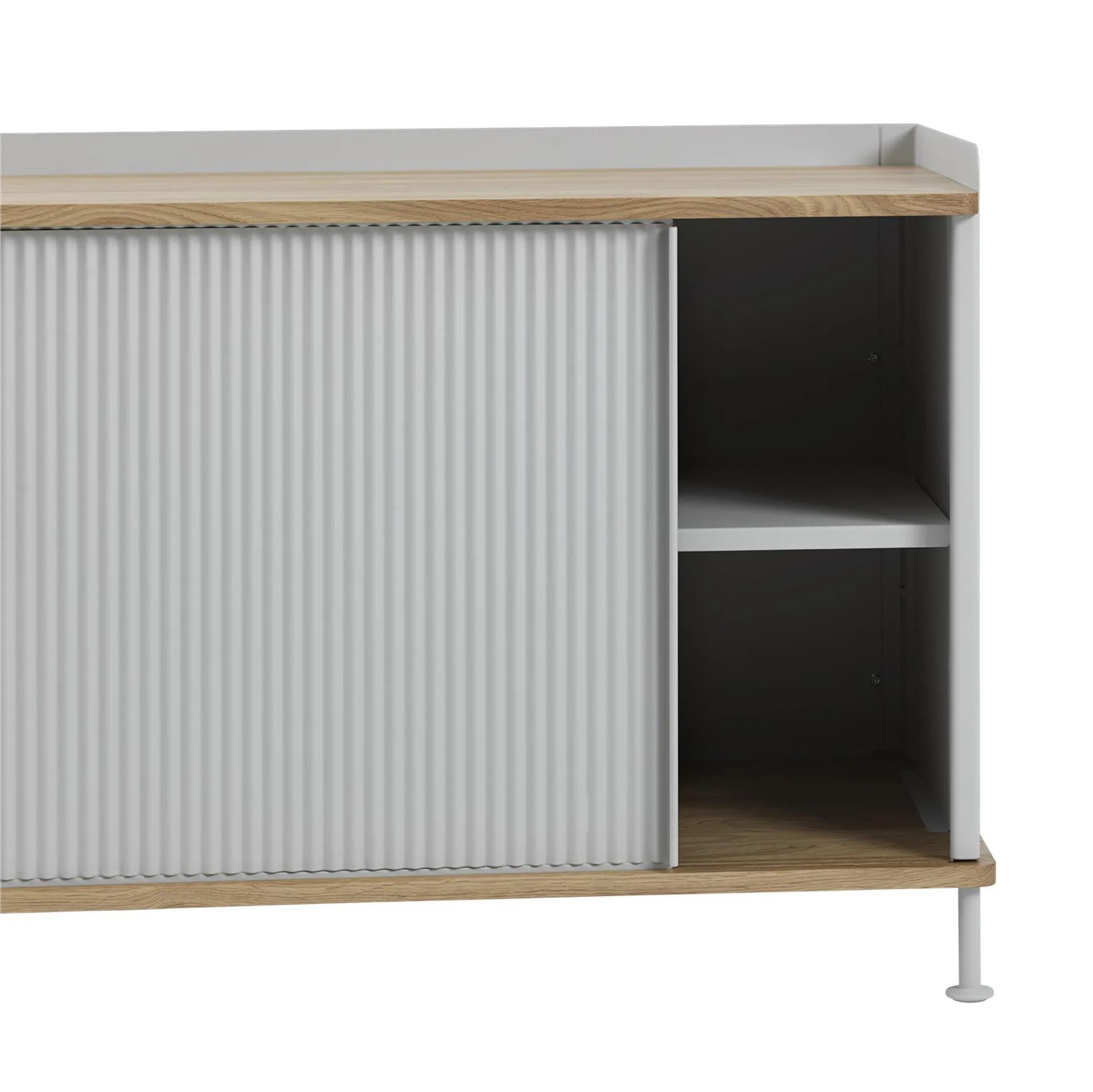 Enfold stolik boczny niski 125x45x63 cm, Oak-Grey Muuto