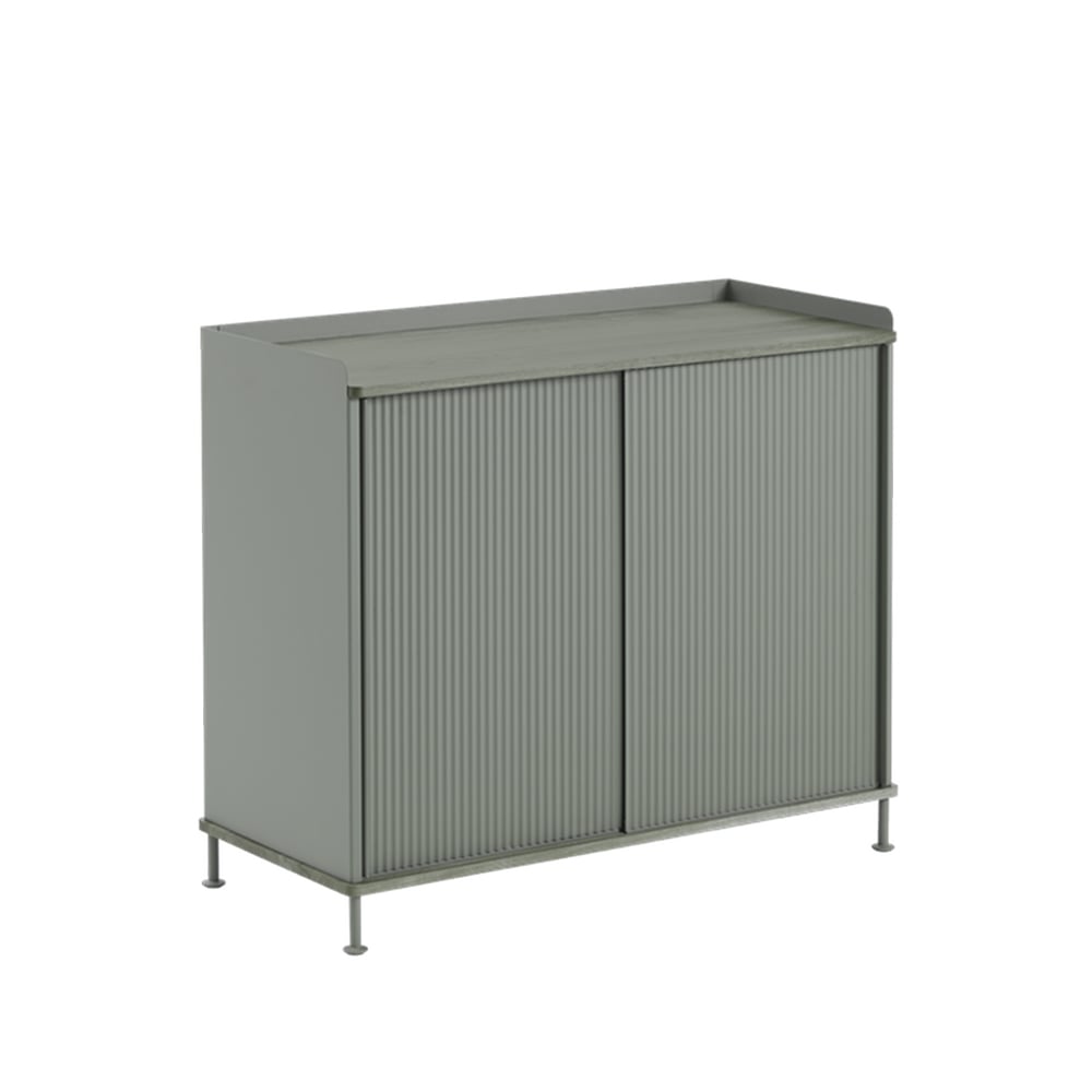 Muuto Enfold Tall stolik boczny Dusty green-Metal | Skandynawski Design | Zielony