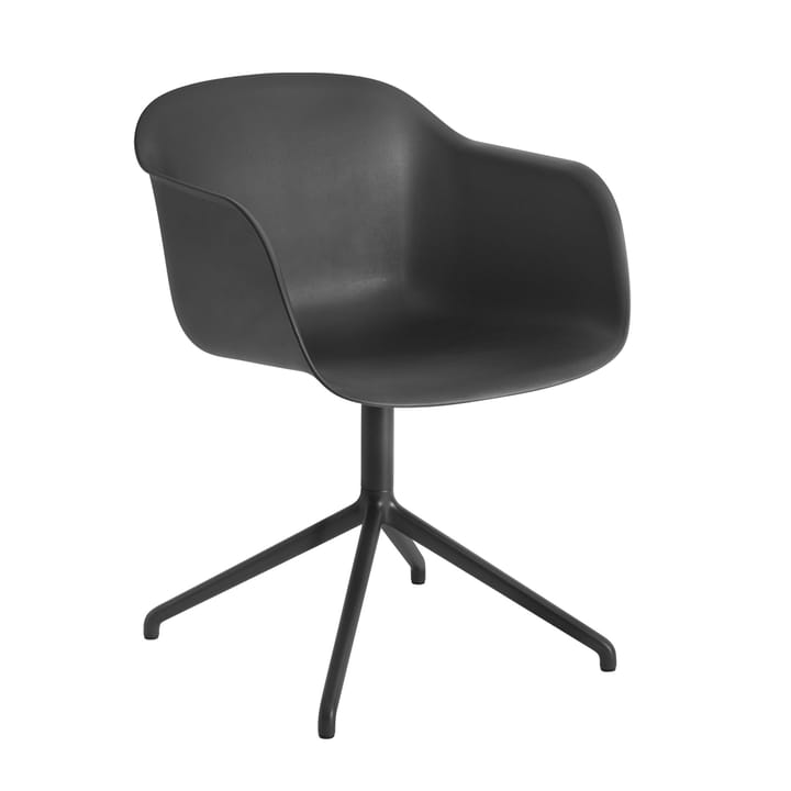 Fiber armchair swivel base krzesło biurowe - Anthracite Black (plastic) - Muuto