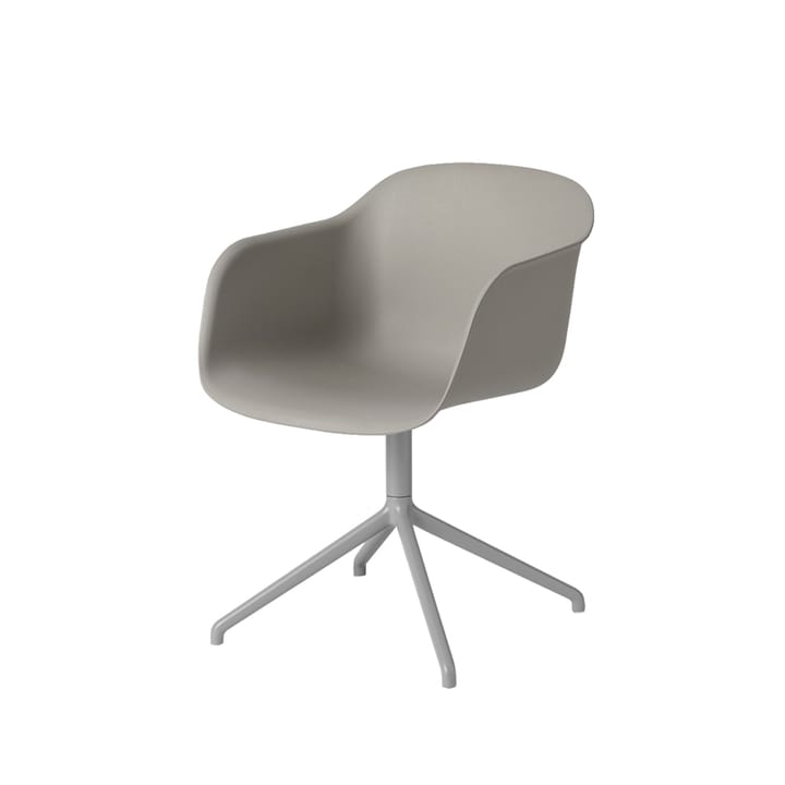 Fiber armchair swivel base with return krzesło biurowe - Grey - Muuto