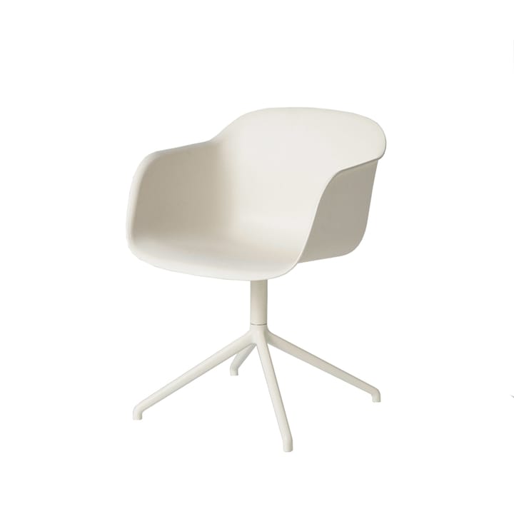 Fiber armchair swivel base with return krzesło biurowe - White - Muuto