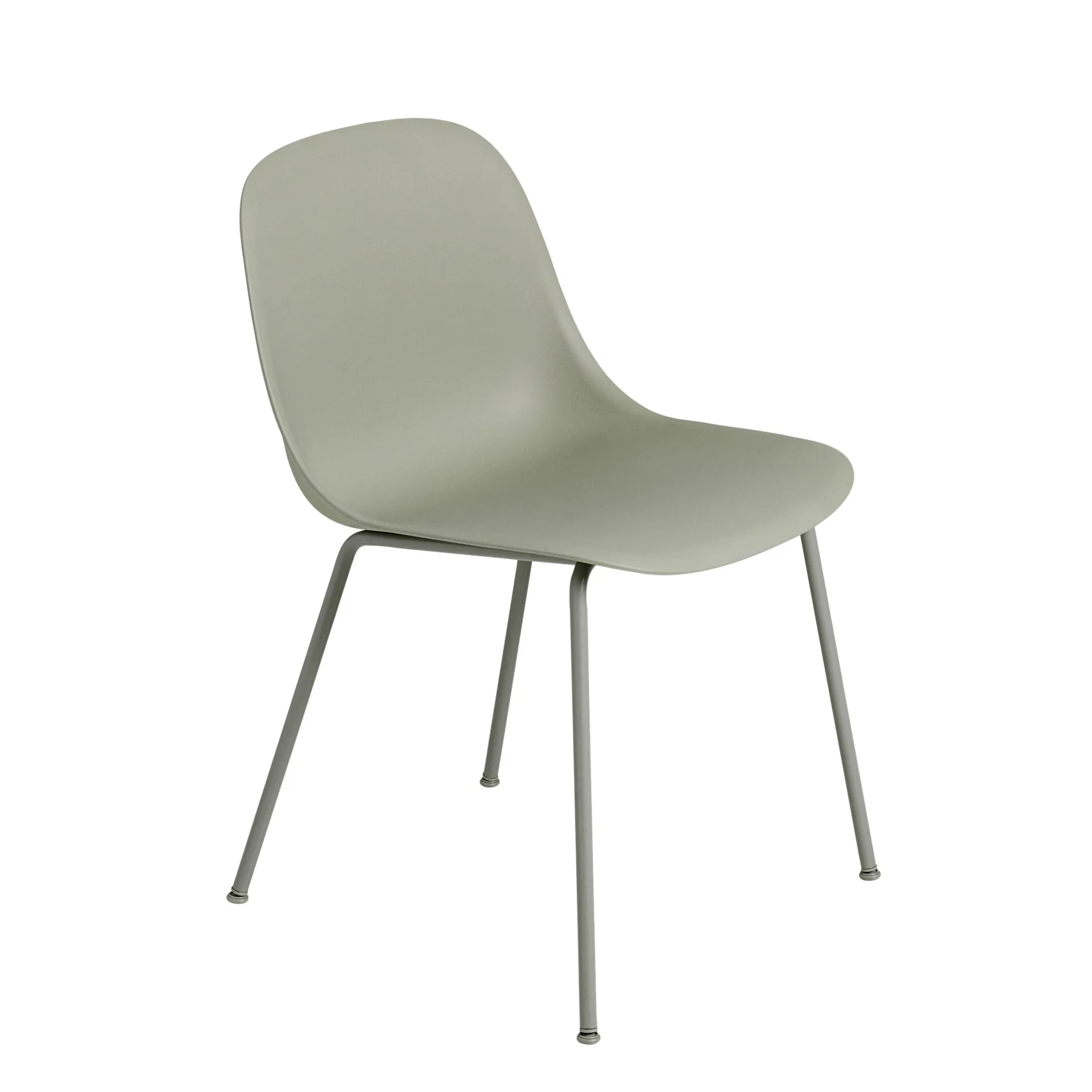 Fiber boczne krzesło tub bas, Dusty green (plastic) Muuto