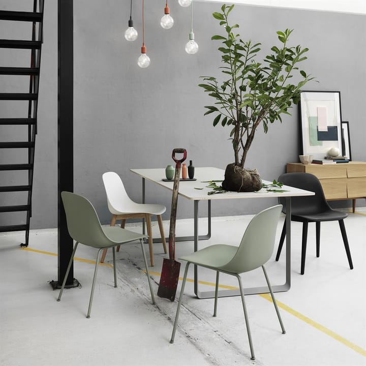 Fiber boczne krzesło tub bas, Grey (plastic) Muuto