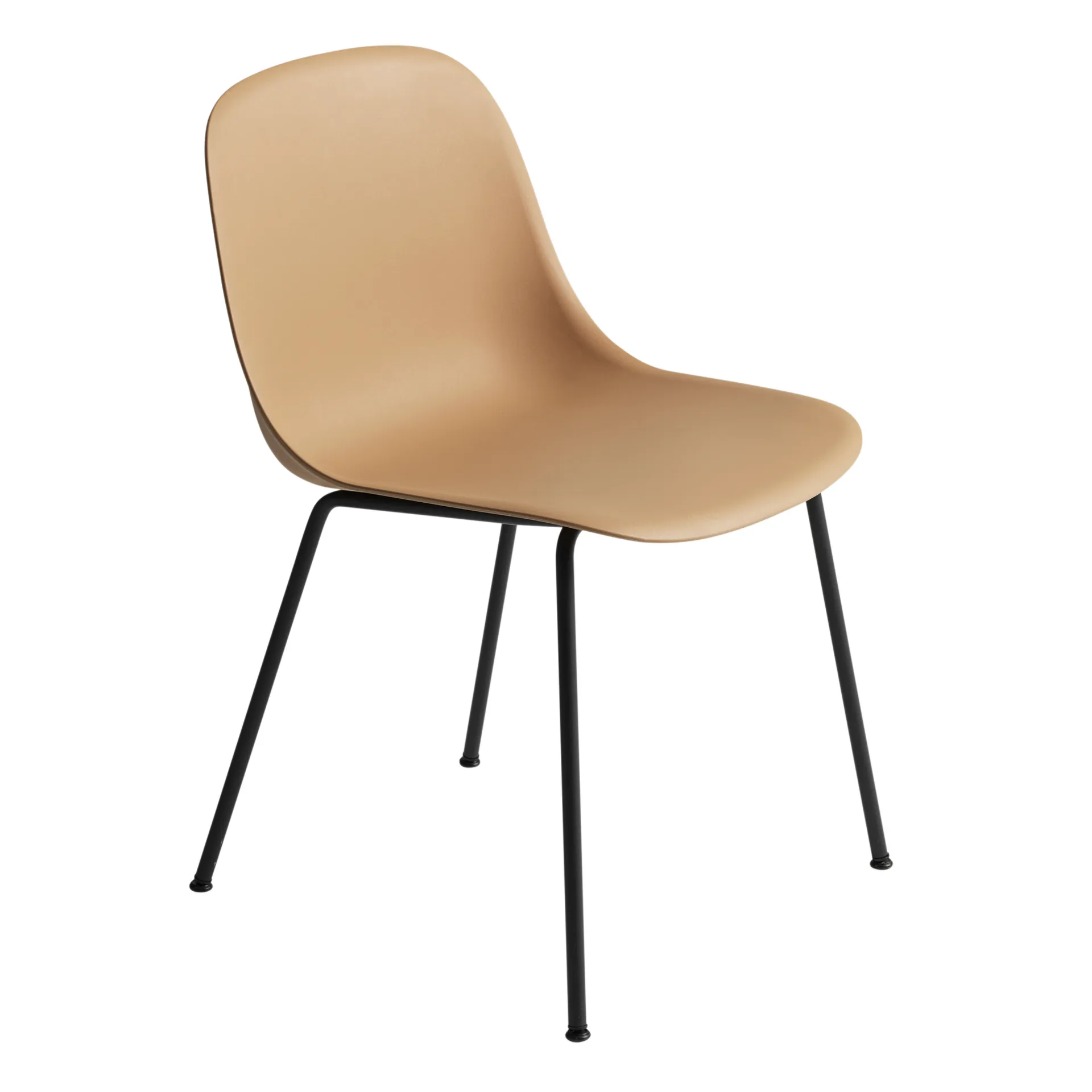 Fiber boczne krzesło tub bas, Ochre-Anthracite (plastic) Muuto