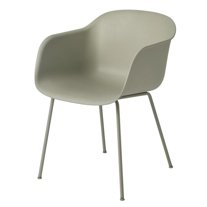 Fiber chair krzesło z podłokietnikami - Dusty green-Green (plastic) - Muuto