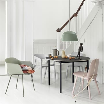 Fiber chair krzesło z podłokietnikami - Dusty green-Green (plastic) - Muuto