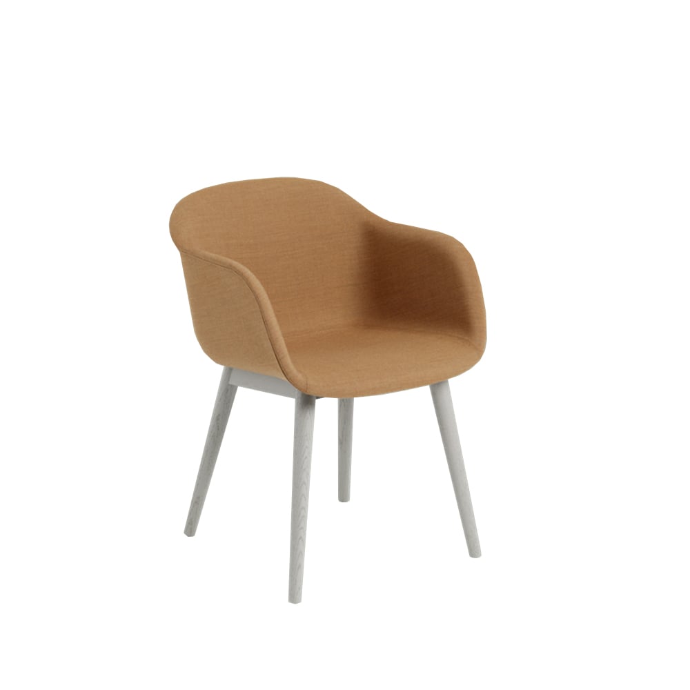 Muuto Fiber fotel tube base Remix 433-grey | Skandynawski Design | Krzesła | Żółty