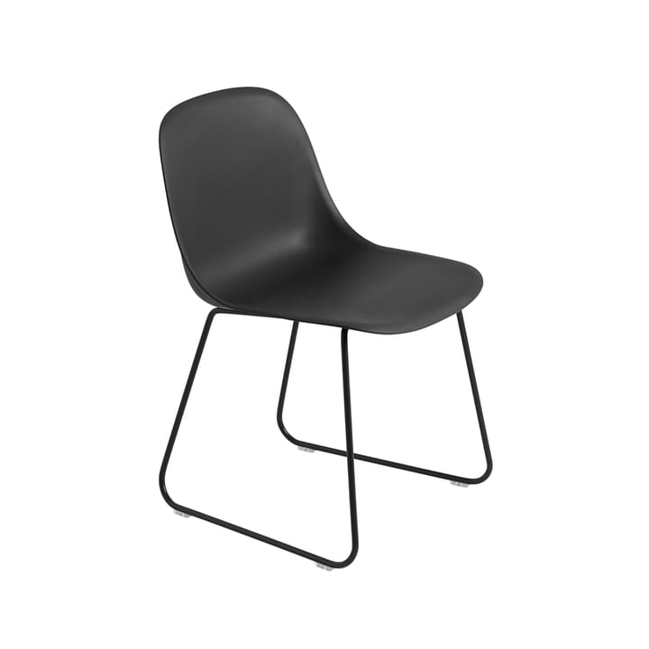 Fiber krzesło stalowe medar plastikowe siedzisko - Black-Anthracite black - Muuto