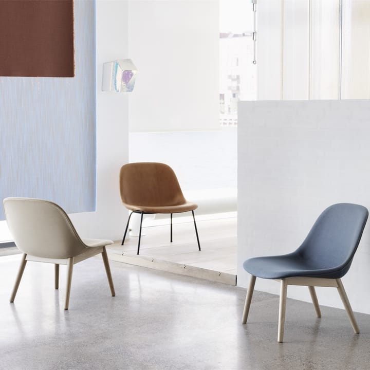 Fiber Lounge krzesło zdębowy, Steelcut trio 236 Muuto