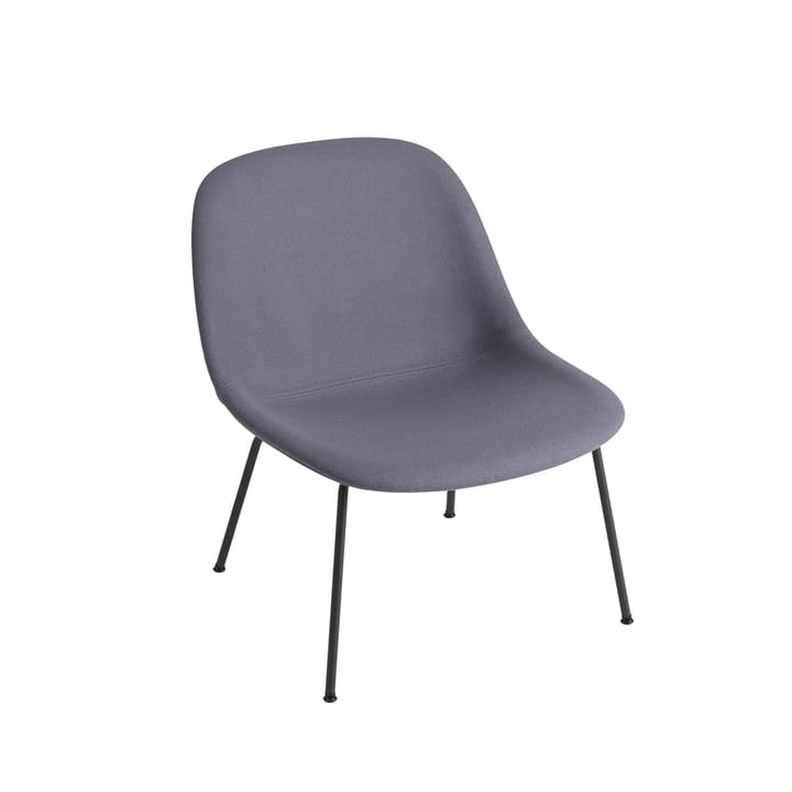 Fiber Lounge krzesło ze stalowymi nogami - Divina 154-Black - Muuto
