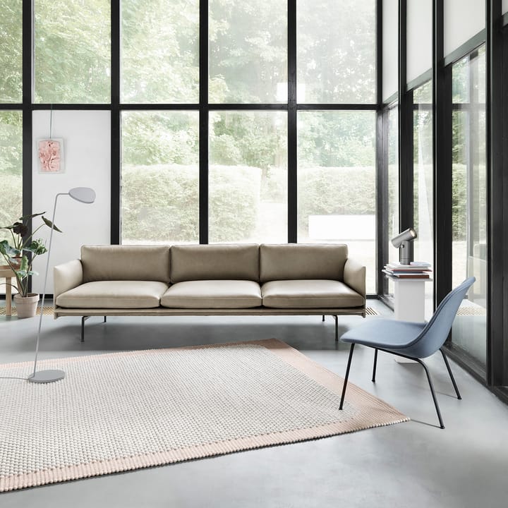 Fiber Lounge krzesło ze stalowymi nogami - Divina 154-Black - Muuto