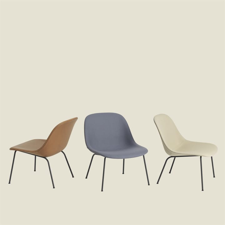 Fiber Lounge krzesło ze stalowymi nogami - Steelcut Trio 236-Anthracite - Muuto