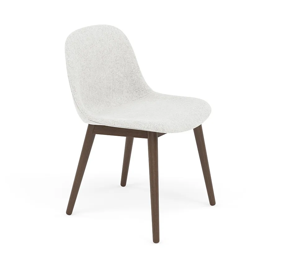 Fiber Side Chair z drewnianymi nogami, Hallingdal nr 110-stained dark brown Muuto