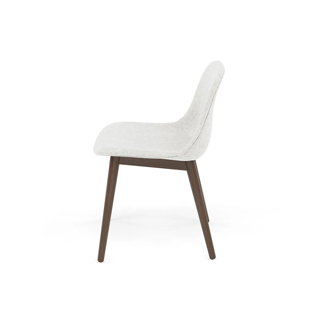Fiber Side Chair z drewnianymi nogami, Hallingdal nr 110-stained dark brown Muuto