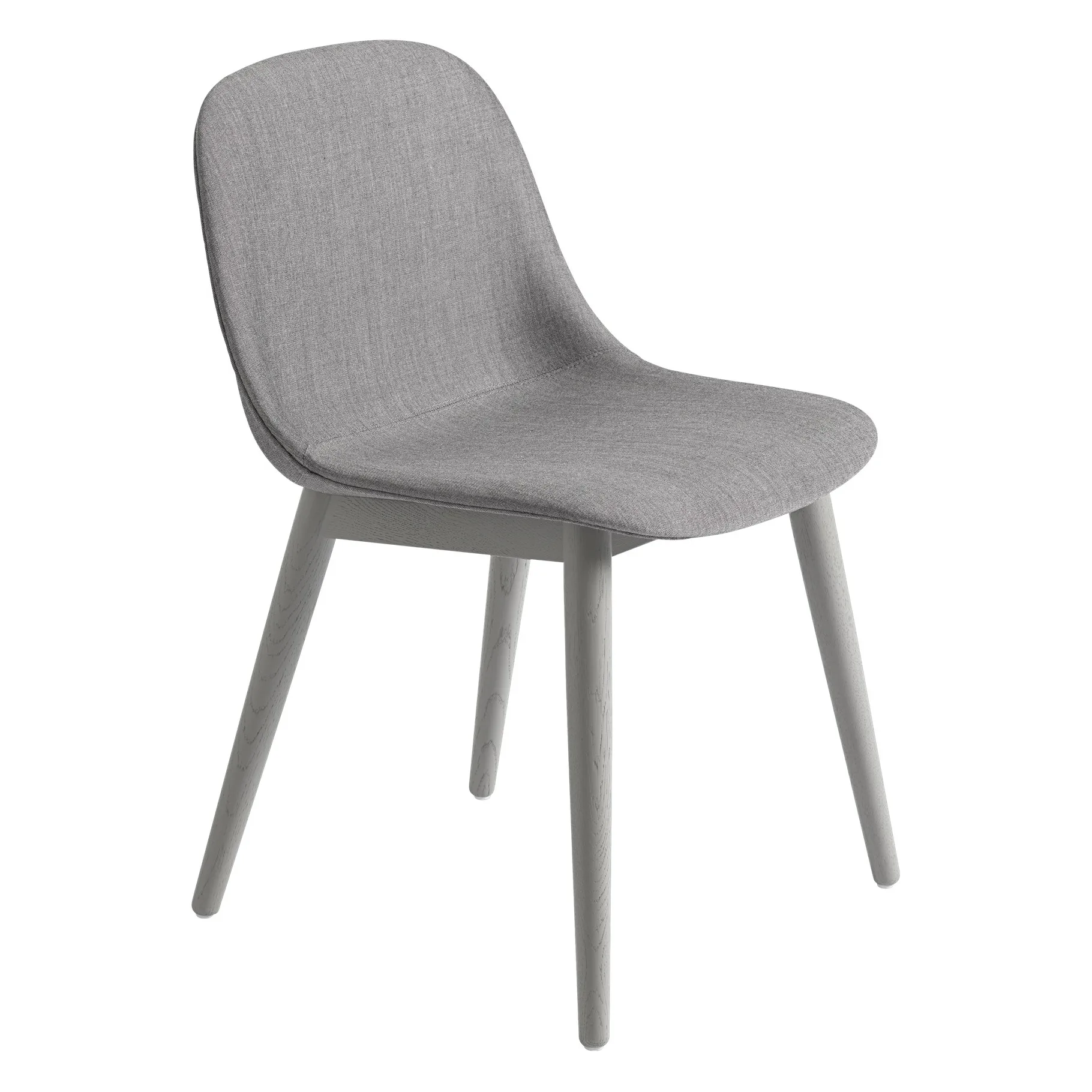 Fiber Side Chair z drewnianymi nogami, Remix 133-grey Muuto