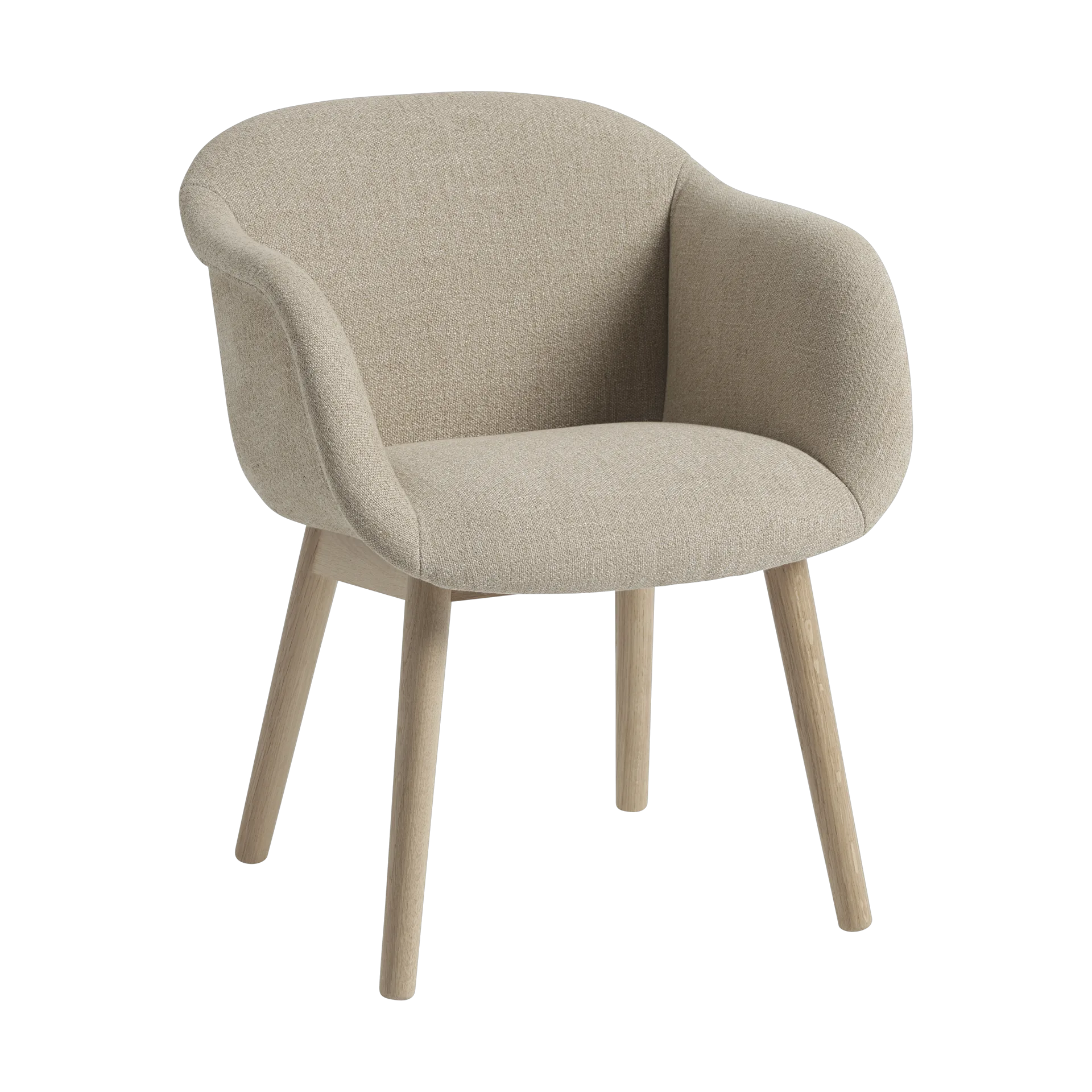 Fiber Soft Fotel z drewnianymi nogami, Ecriture 240/Oak Muuto