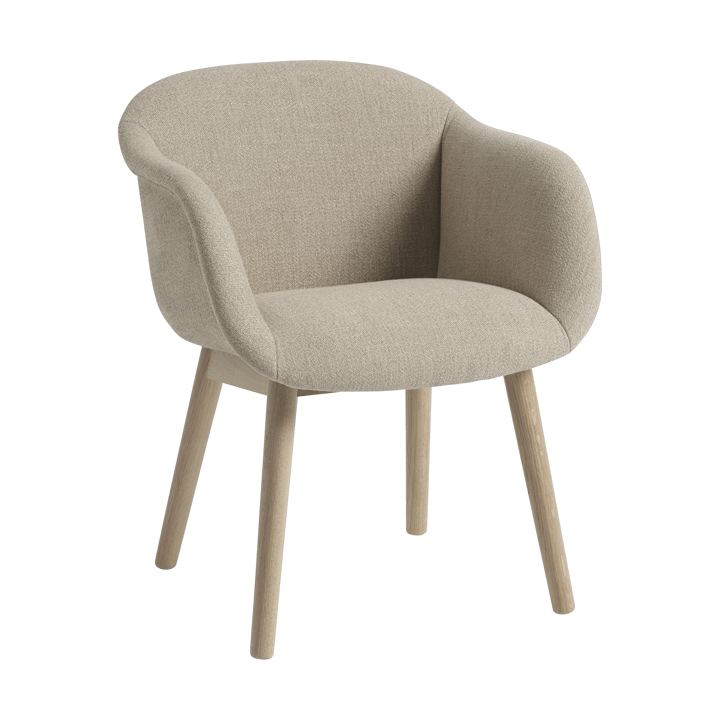 Fiber Soft Fotel z drewnianymi nogami - Ecriture 240/Oak - Muuto
