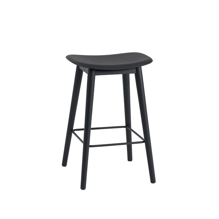 Fiber stołek kontuarowy - black, czarne nogi - Muuto